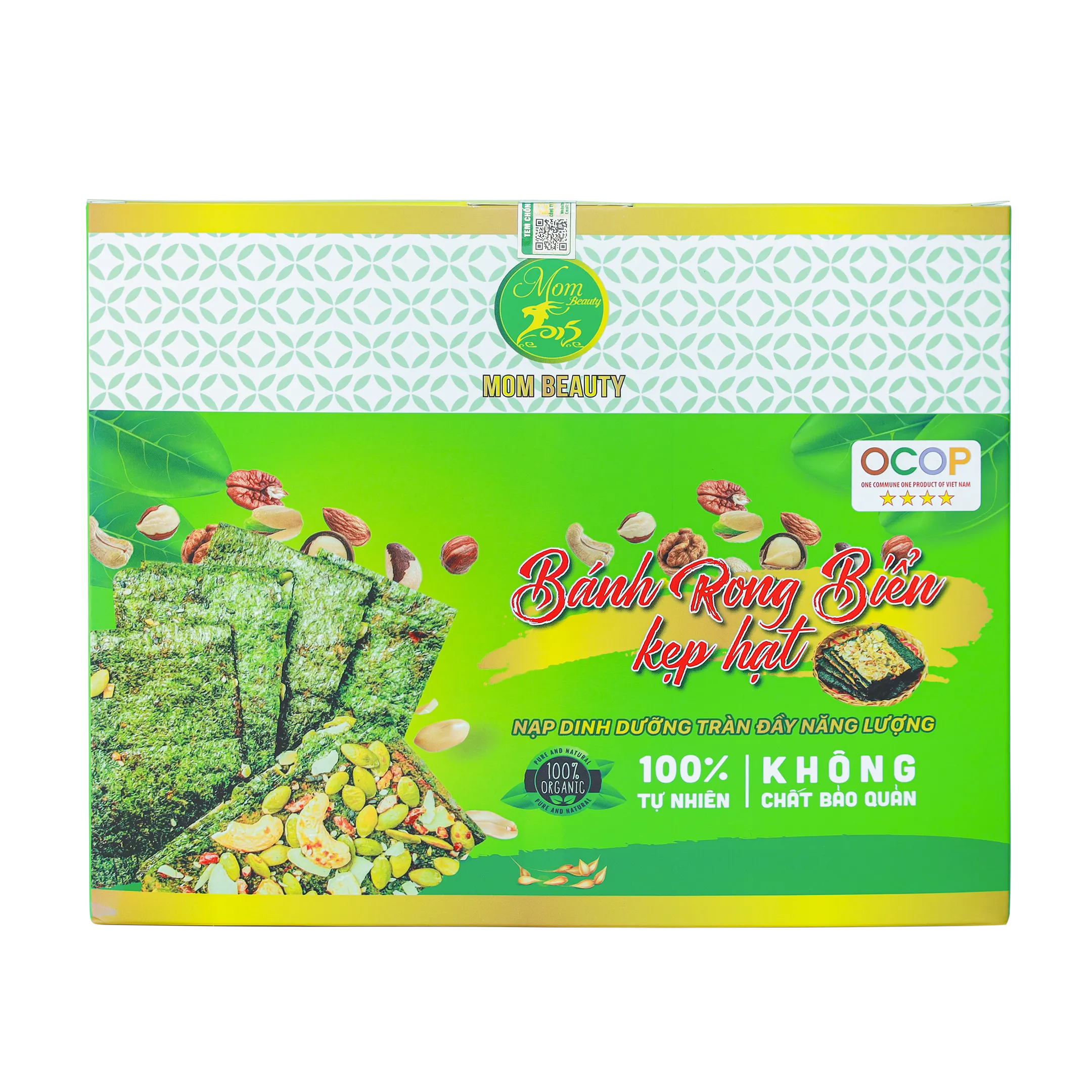 Bánh rong biển kẹp hạt